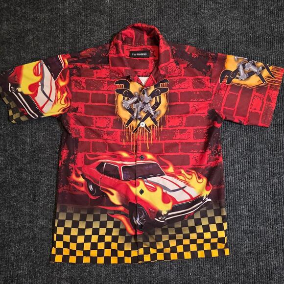 No Boundaries Other - vintage y2k no boundaries all over print button up. mens M
